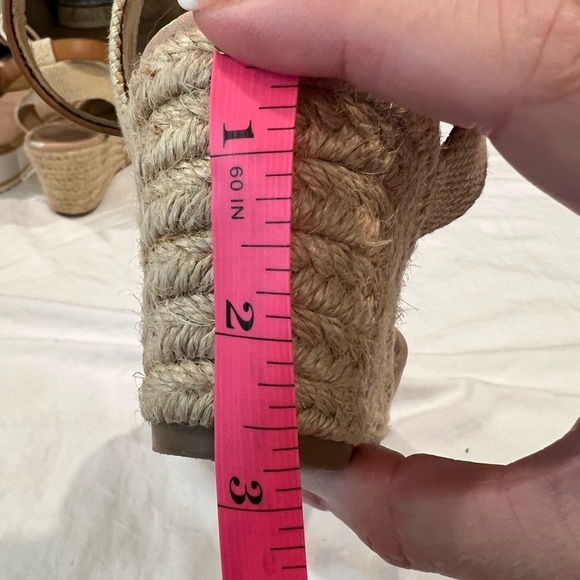 Style & Co Nude Espadrille Wedge Sandals Size 9 | Ankle Strap Platform Heels - Picture 6 of 6